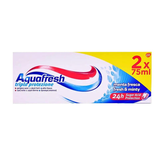 AQUAFRESH DENTIFRICIO 2X75ML TRIPLA PROTEZIONE MENTA FRESCA