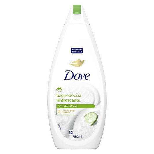 DOVE BAGNODOCCIA 750ML RINFRESCANTE CETRIOLO E TE' VERDE