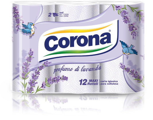 CORONA CARTA IGIENICA LAVANDA 2 VELI 12 MAXI ROTOLI