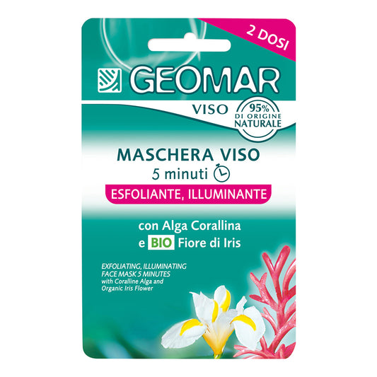 GEOMAR VISO MASCHERA VISO 5 MINUTI ESFOLIANTE, ILLUMINANTE 2 DOSI 15ML