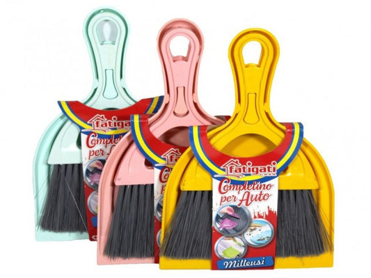 FATIGATI CASA COMPLETINO AUTO MILLEUSI PALETTINA + SCOPETTA ART.40616 COLORI ASSORTITI