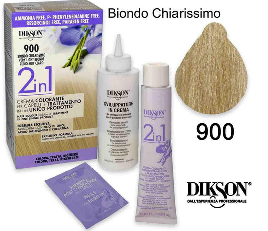 DIKSON 2IN1 CREMA COLORANTE 900 BIONDO CHIARISSIMO