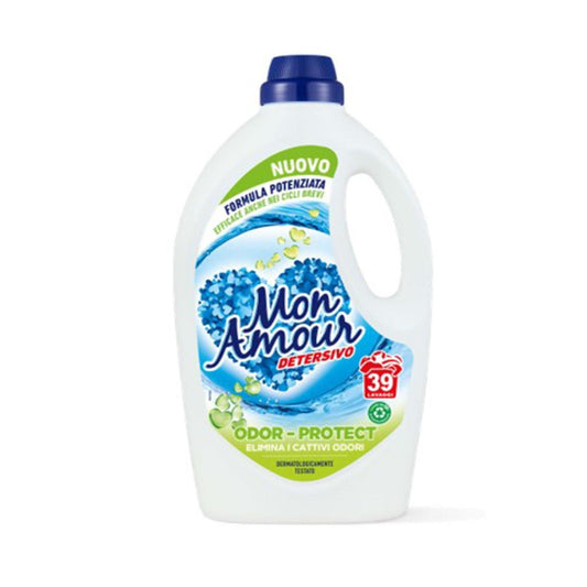 MON AMOUR LAVATRICE LIQUIDO 1,56L 39LAV. ODOR-PROTECT ELIMINA I CATTIVI ODORI