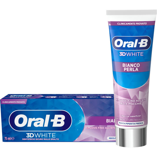 ORAL-B DENTIFRICIO 75ML 3D WHITE BIANCO PERLA MENTA PIPERITA FRESCA
