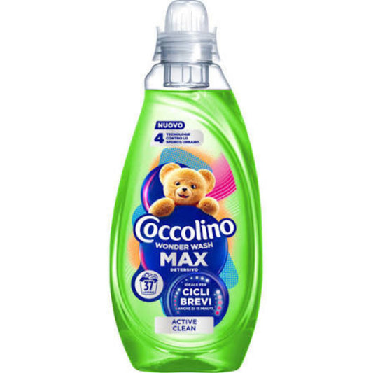 COCCOLINO WONDER WASH MAX DETERSIVO 1,480L 37 LAVAGGI ACTIVE CLEAN