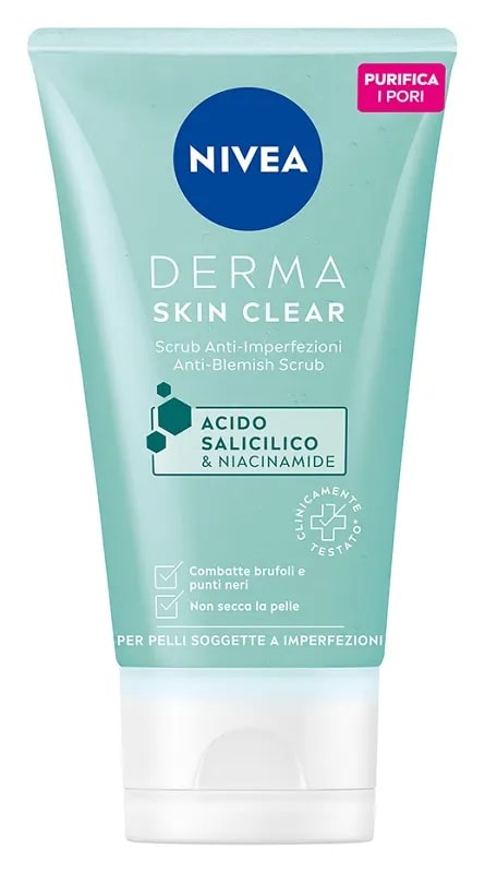 NIVEA DERMA SKIN CLEAR SCRUB ANTI-IMPERFEZIONI 150ML ACIDO SALICILICO & NIACINAMIDE