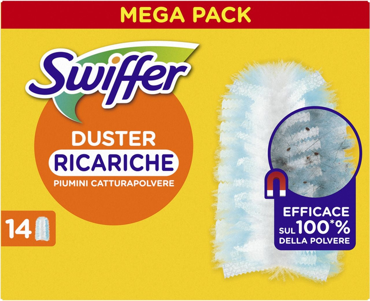 SWIFFER DUSTER RICARICHE PIUMINI CATTURAPOLVERE X14