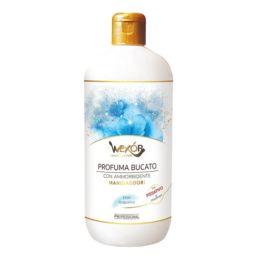 WEXOR PROFUMA BUCATO CON AMMORBIDENTE MANGIAODORI 500ML ELISIR ACQUATICO
