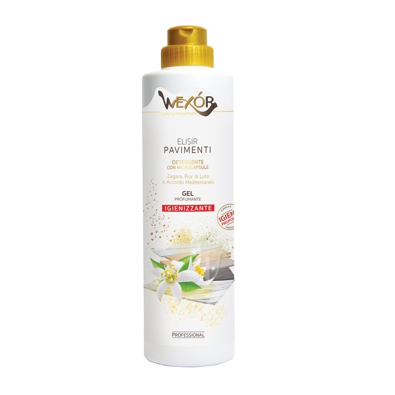 WEXOR ELISIR PAVIMENTI GEL PROFUMANTE 750ML ZAGARA,FIOR DI LOTO E ACCORDO MEDITERRANEO