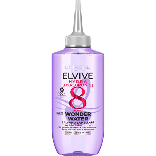 L'OREAL ELVIVE HYDRA HYALURONIC 8 SECONDI WONDER WATER BALSAMO LAMELLARE 200ML ACIDO IALURONICO