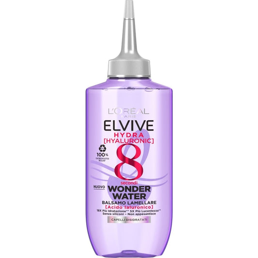 L'OREAL ELVIVE HYDRA HYALURONIC 8 SECONDI WONDER WATER BALSAMO LAMELLARE 200ML ACIDO IALURONICO