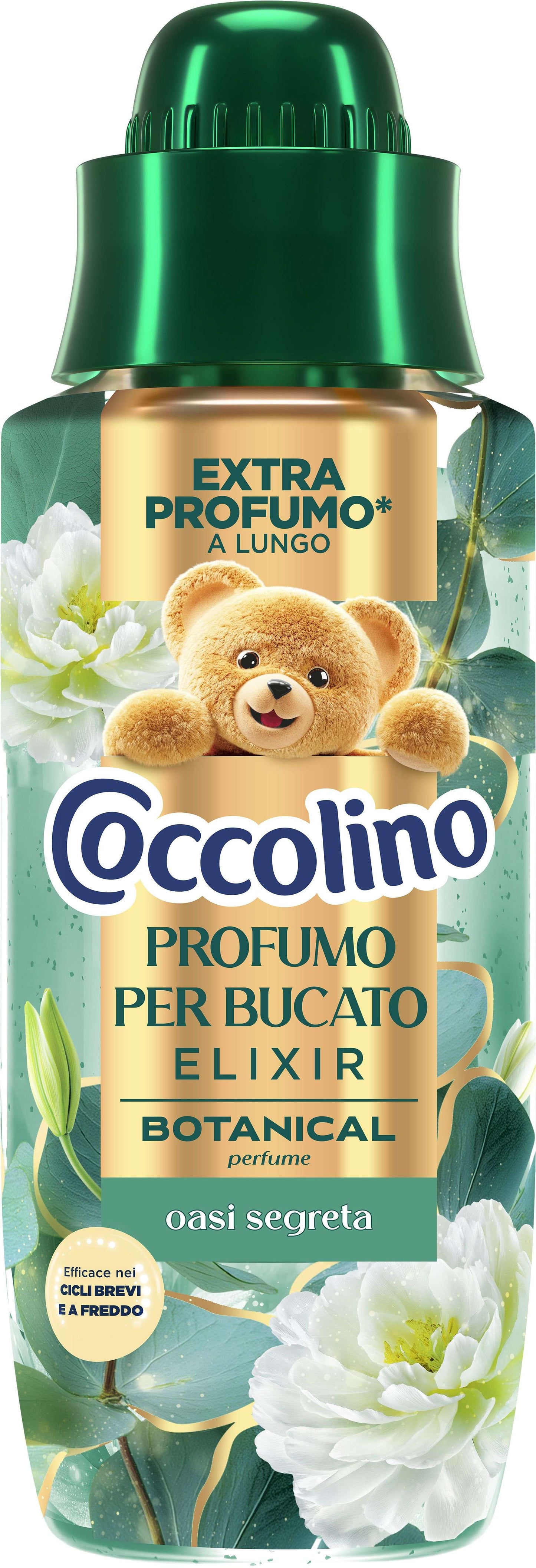 COCCOLINO PROFUMO PER BUCATO ELIXIR 342ML BOTANICAL PERFUME OASI SEGRETA