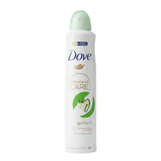 DOVE DEO SPRAY 250ML ADVANCED CARE GO FRESH CUCUMBER E GREEN TEA SCENT
