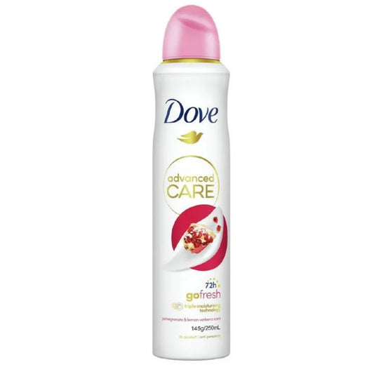 DOVE DEO SPRAY 250ML ADVANCED CARE GO FRESH POMEGRANATE & LEMON VERBENA SCENT 72H