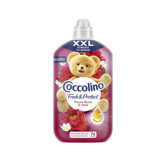 COCCOLINO AMMORBIDENTE CONCENTRATO XXL 1,75L 76LAV. FRESH & PROTECT PEONIA ROSSA & MELA