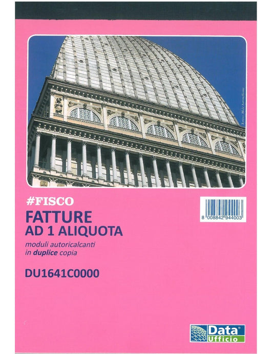 DATA UFFICIO FATTURE AD 1 ALIQUOTA 50 FG DUPLICE COPIA