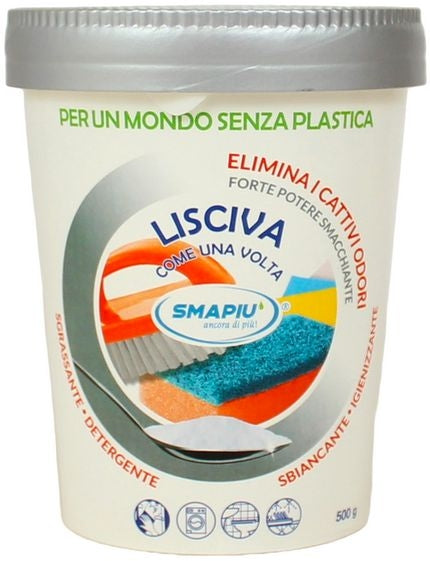 SMAPIU' LISCIVA COME UNA VOLTA 500G SGRASSANTE-DETERGENTE SBIANCANTE-IGIENIZZANTE