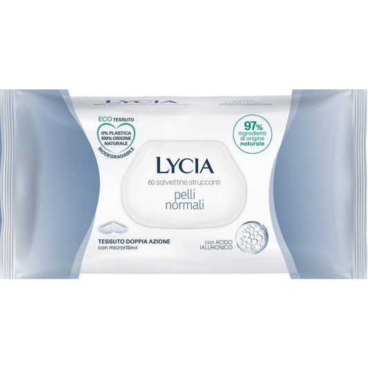 LYCIA SALVIETTINE STRUCCANTI 60PZ PELLI NORMALI CON ACIDO IALURONICO