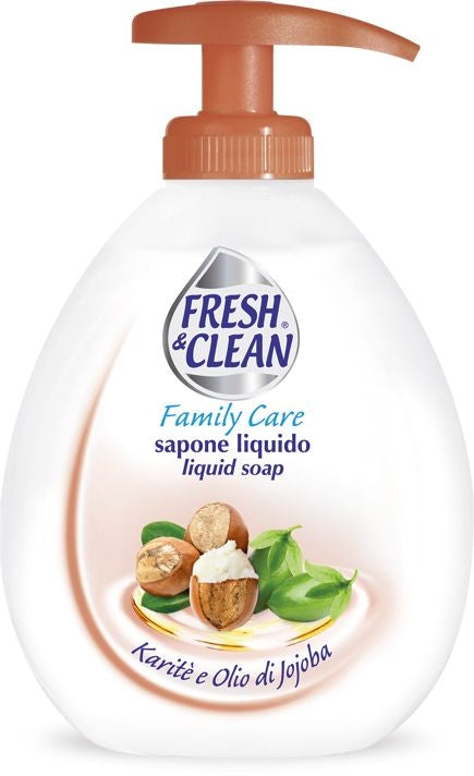 FRESH&CLEAN SAPONE LIQUIDO 300ML FAMILY CARE KARITE' E OLIO DI JOJOBA