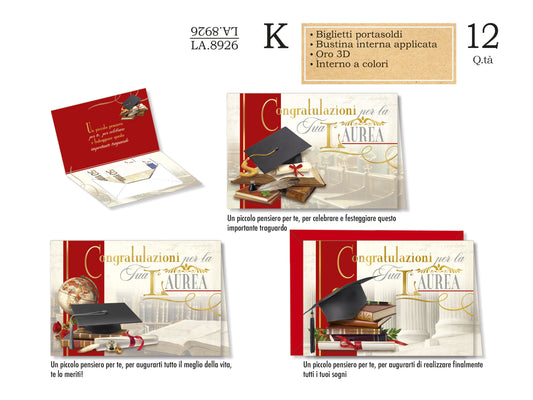 CROMO NB BIGLIETTO LAUREA PORTASOLDI LA.8926