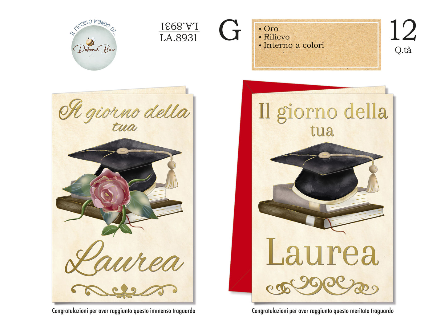 CROMO NB BIGLIETTO LAUREA LA.8931