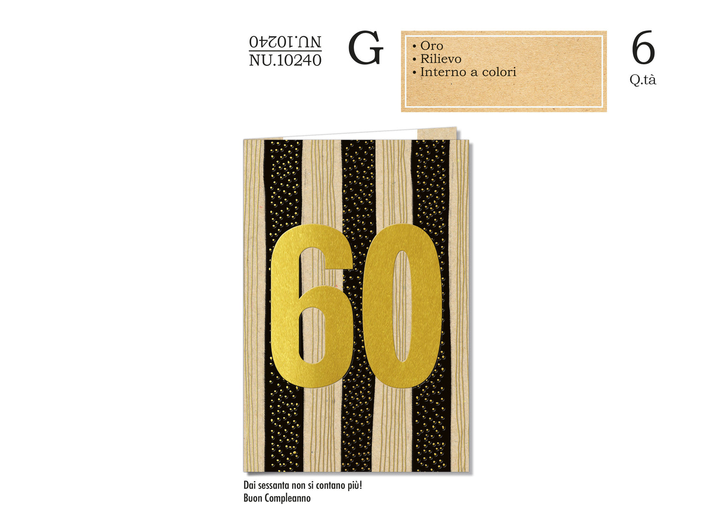 CROMO NB BIGLIETTO 60 ANNI NU.10240