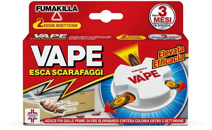 VAPE FUMAKILLA ESCA SCARAFAGGI 2 ESCHE INSETTICIDE