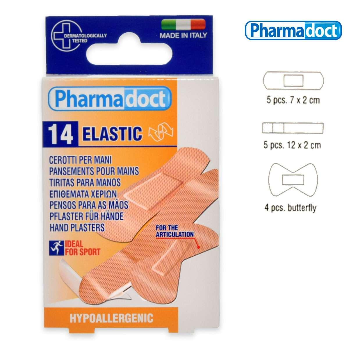 PHARMADOCT ELASTIC CEROTTI PER MANI 14PZ 3 MISURE ASSORTITE