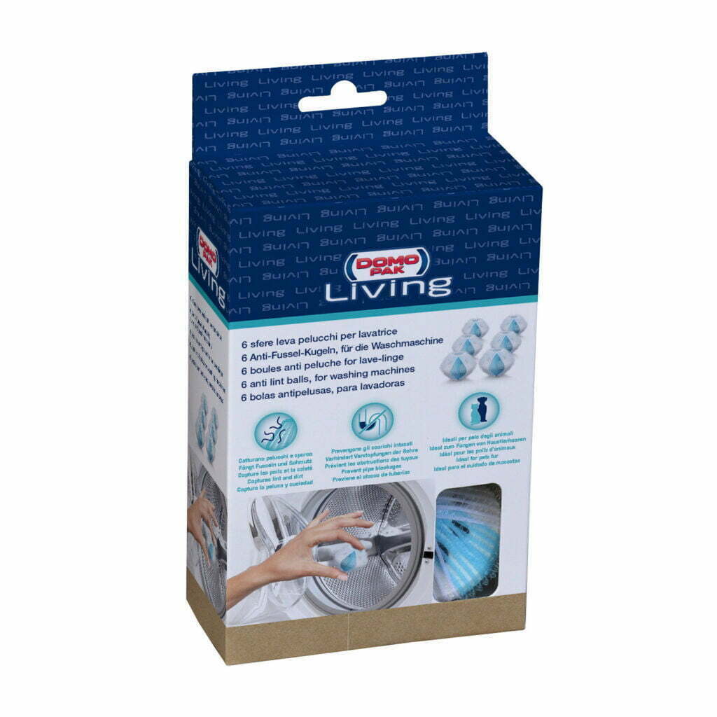 DOMOPAK LIVING SFERE LEVAPELUCCHI PER LAVATRICE 6PZ