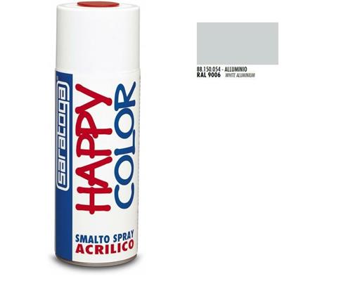 SARATOGA HAPPY COLOR SMALTO SPRAY 400ML ALLUMINIO RAL 9006