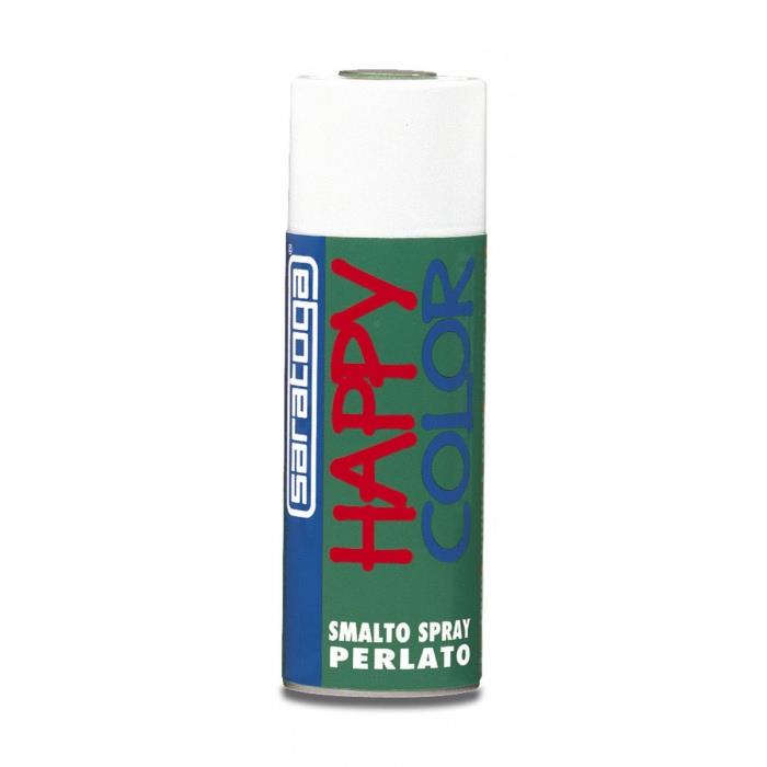 SARATOGA HAPPY COLOR SMALTO SPRAY PERLINATI SILVER LUNA 400 ML