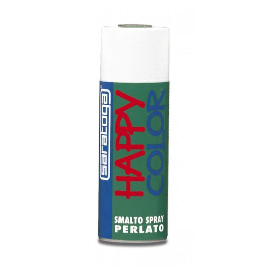 SARATOGA HAPPY COLOR SMALTO SPRAY PERLINATI SILVER LUNA 400 ML