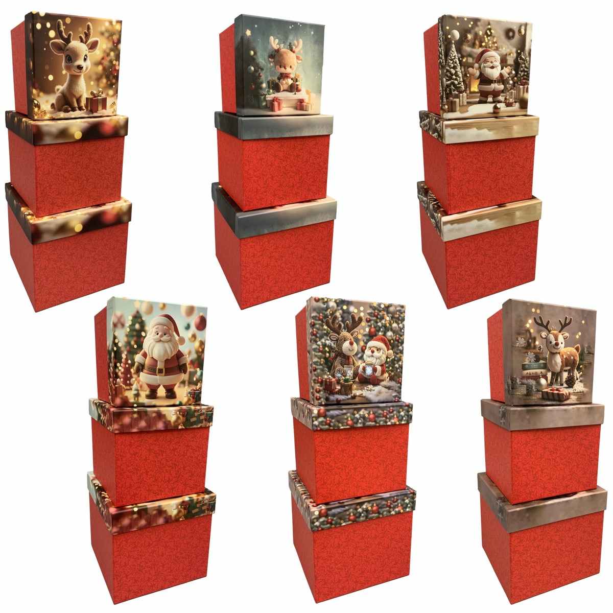 KASAVIVA NATALE GIFTY SET 3 SCATOLE REGALO TOP ASSORTITE
