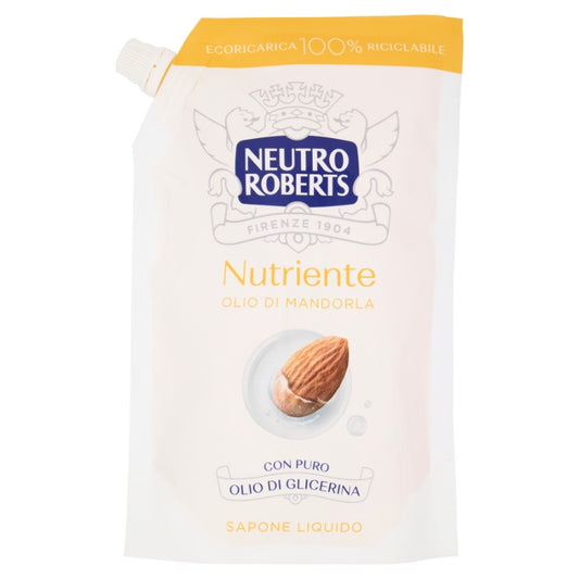 NEUTRO ROBERTS SAPONE LIQUIDO ECORICARICA 400ML NUTRIENTE OLIO DI MANDORLA