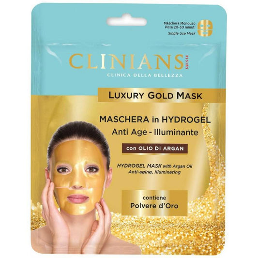 CLINIANS LUXURY GOLD MASK MASCHERA IN HYDROGEL ANTI AGE-ILLUMINANTE