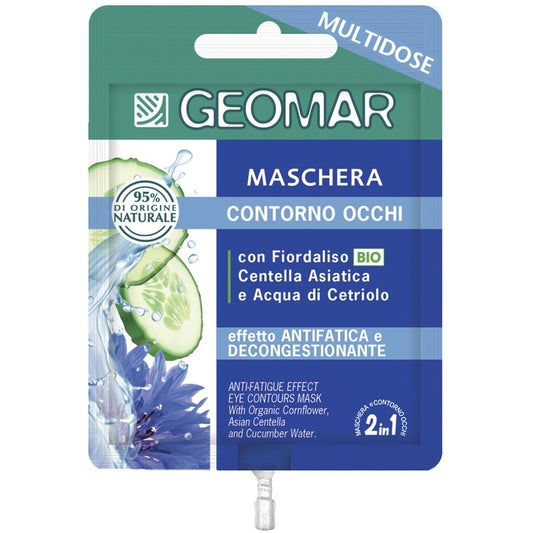 GEOMAR VISO MASCHERA CONTORNO OCCHI 2IN1 MULTIDOSE 12ML FIORDALISO BIO CENTELLA ASIATICA E ACQUA DI CETRIOLO