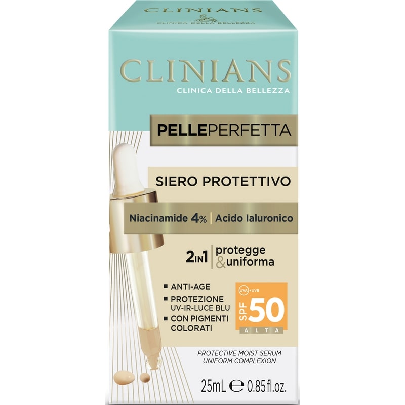 CLINIANS PELLEPERFETTA SIERO PROTETTIVO 2IN1 SPF50 ALTA 25ML