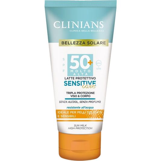 CLINIANS BELLEZZA SOLARE LATTE PROTETTIVO SENSITIVE CARE SPF50+ MOLTO ALTA 150ML