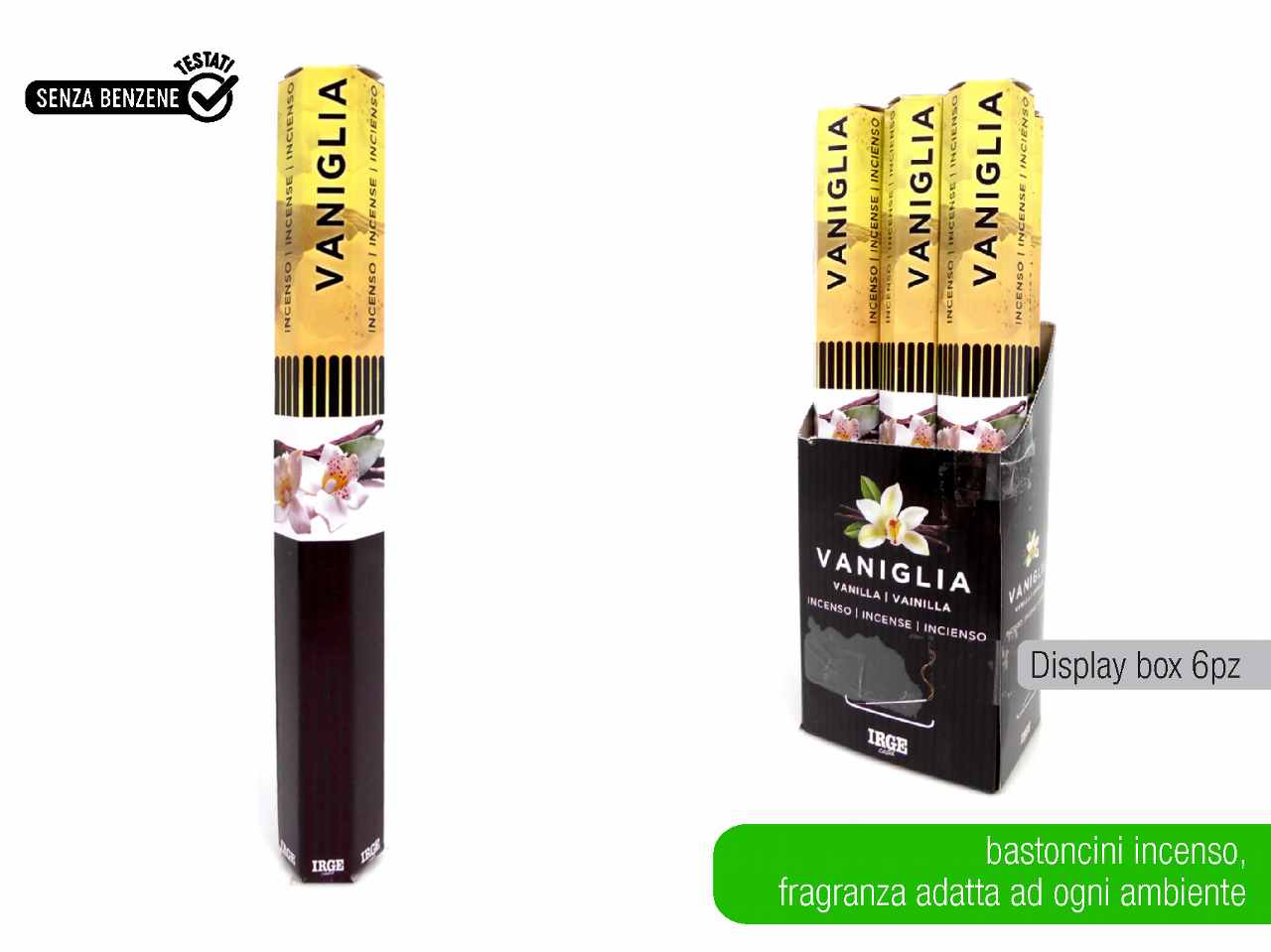 IRGE CASA 20 STICK INCENSO VANIGLIA