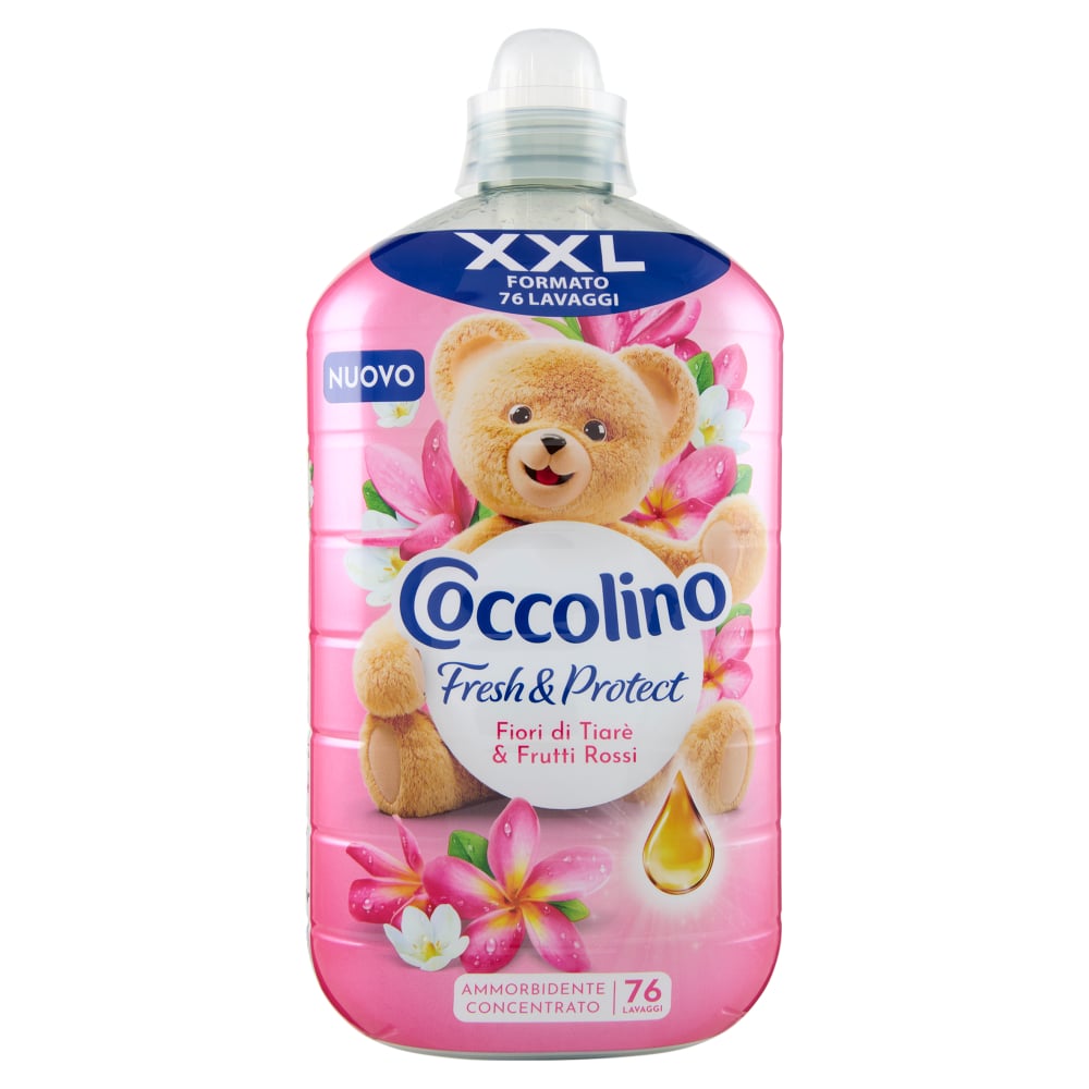COCCOLINO AMMORBIDENTE CONCENTRATO XXL 1,75L 76LAV. FRESH & PROTECT FIORI DI TIARE' & FRUTTI ROSSI