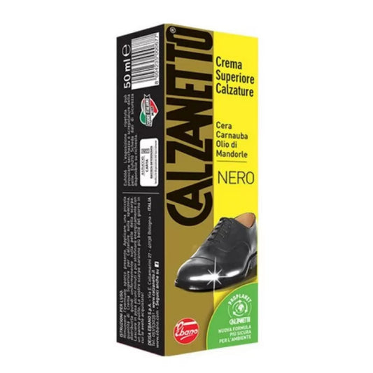 EBANO CALZANETTO CREMA SUPERIORE PER CALZATURE 50ML NERO