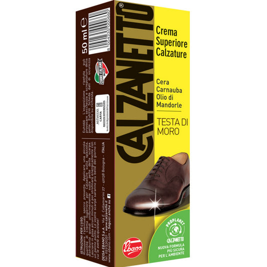 EBANO CALZANETTO CREMA SUPERIORE PER CALZATURE 50ML TESTA DI MORO