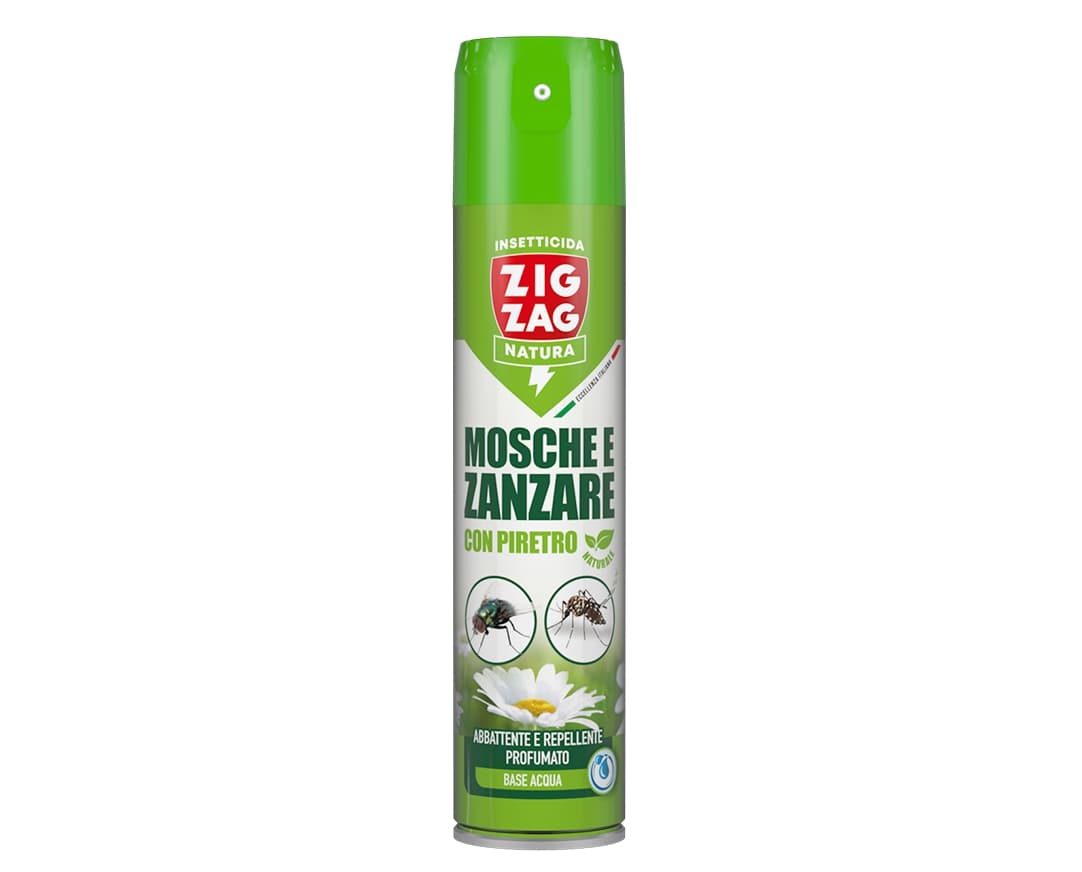 ZIG ZAG NATURA MOSCHE E ZANZARE CON PIRETRO NATURALE BASE ACQUA SPRAY 300ML
