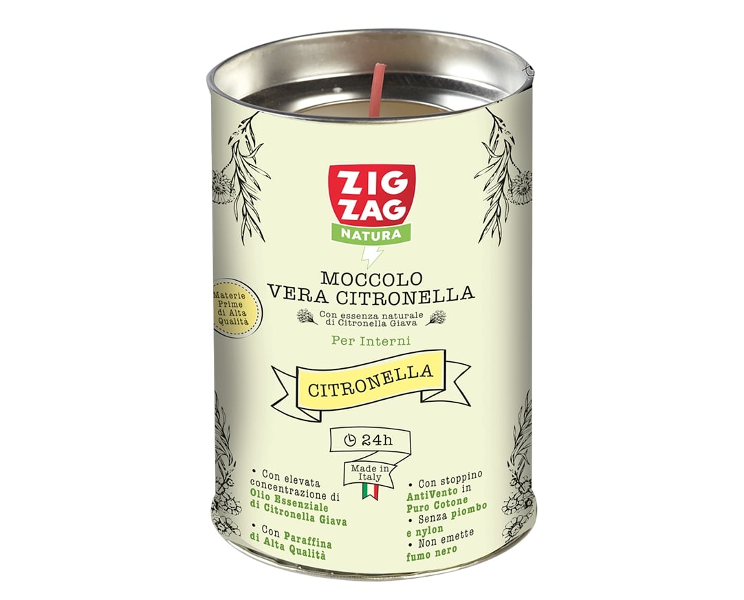 ZIG ZAG NATURA MOCCOLO VERA CITRONELLA PER INTERNI 24H CITRONELLA