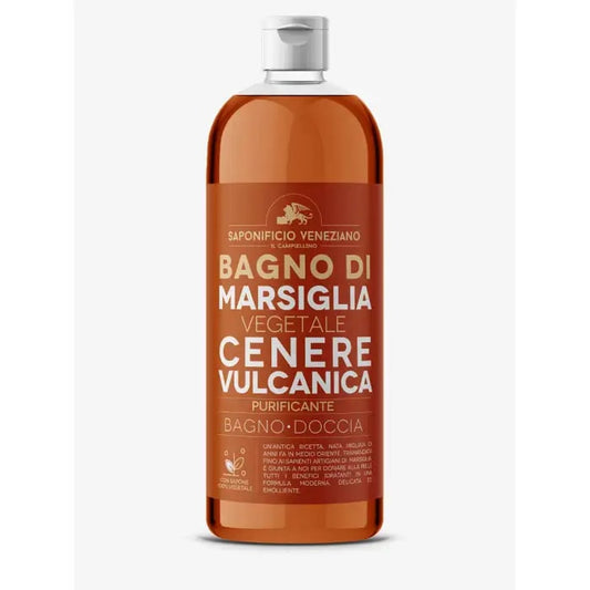 SAPONIFICIO VENEZIANO BAGNO DOCCIA 1L BAGNO DI MARSIGLIA VEGETALE CENERE VULCANICA PURIFICANTE