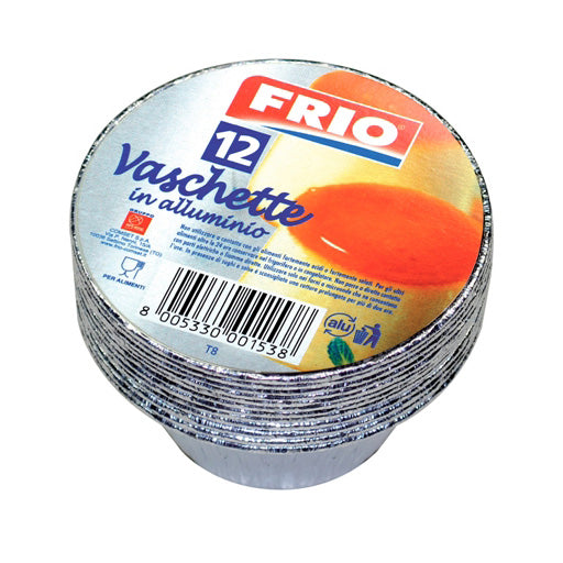 FRIO VASCHETTE ALLUMINIO CREME CARAMEL 12PZ T8