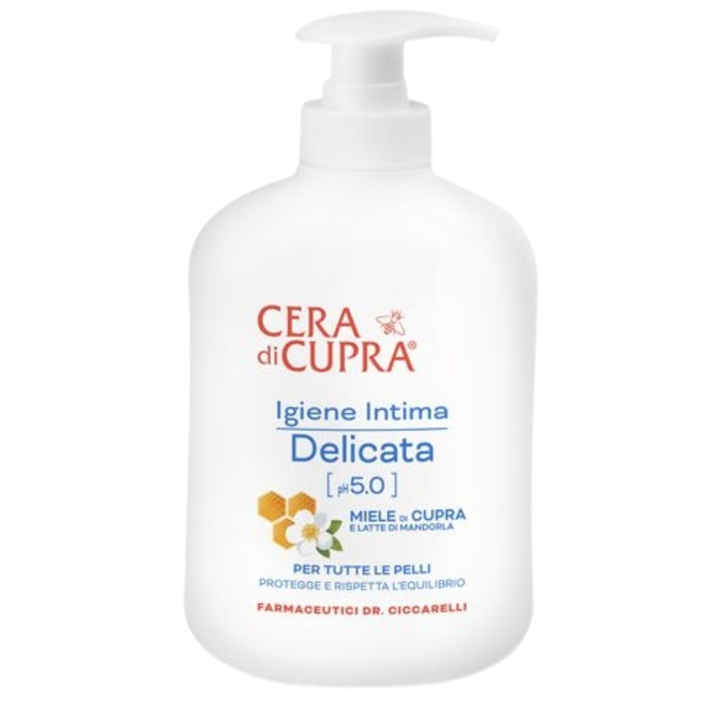 CERA DI CUPRA IGIENE INTIMA 200ML DELICATA PH 5.0 MIELE DI CUPRA E LATTE DI MANDORLA PER TUTTE LE PELLI