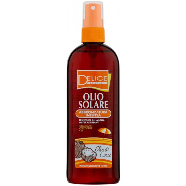 DELICE SOLAIRE OLIO SOLARE 150ML ABBRONZATURA INTENSA OLIO DI COCCO
