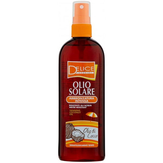 DELICE SOLAIRE OLIO SOLARE 150ML ABBRONZATURA INTENSA OLIO DI COCCO