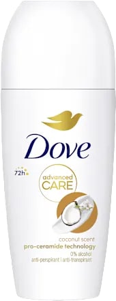 DOVE DEO ROLL-ON 50ML ADVANCED CARE COCONUT SCENT 72H